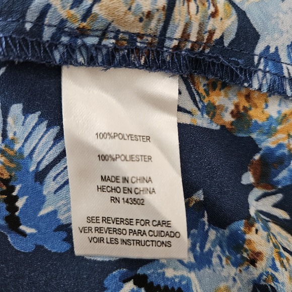 Finn & Grace Blue Sparrow Ruffle Blouse Womens M Whimsical Boho CottageCore - Picture 8 of 9